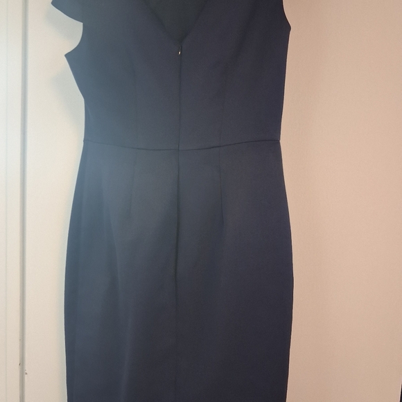 Gerard Darel Navy Sheath Dress with Bow - Picture 4 of 7